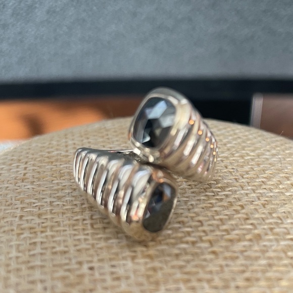 NWOT John Hardy Sterling Silver Bedeg Hematite Twist Double...